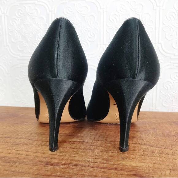 YVES SAINT LAURENT Vintage 90s Satin Stiletto Pumps - Picture 9 of 12